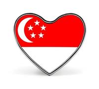 Broche Fantaisie Tendance De La République De Singapour Drapeau Ethnique Pays Du Monde Hip-Hop Pour Femmes Et Hommes Bijoux Vêtements Sacs Accessoires