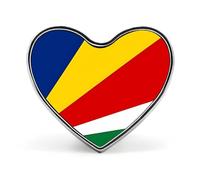 Broche Fantaisie Tendance De La République Des Seychelles Drapeau Ethnique Style Hip-Hop Pour Femmes Et Hommes Bijoux Vêtements Sacs Accessoires