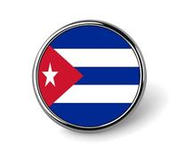 Broche Fantaisie Tendance République De Cuba Drapeau Ethnique Style Hip-Hop Pour Femmes Et Hommes Bijoux Vêtements Sacs Accessoires