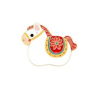 Broche fascinante sur le thème des animaux avec un motif de cheval ludique, accessoire de vêtements élégant, idéal pour les jours spéciaux, accessoire de bijoux pour animaux, clip sécurisé pour robe
