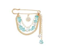 Broche féminine élégante à la mode avec perles de zirconium, soleil, fleur, accessoire pour robes, manteaux, sacs élégants pour elle