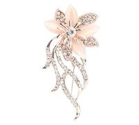 Broche Femme, Alliage de Mode Fleur élégante Strass Broche pour vêtements Robe décoration Bijoux Broche Accessoire badges à épingles bouton strass pour vêtements Robe décoration Bijoux