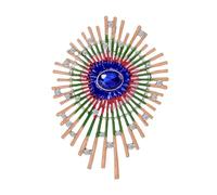 Broche Femme Créative en Alliage avec Pierres Décoratives pour Fêtes | Pin Assorti, Acrylique Décoratif, Présent Mariage Invité, Usage Noël et Soirées, Accessoire Unique