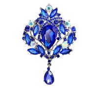 Broche Femme Vetement Broche élégante et brillante en cristal forme de larme, idéale for une couronne, un mariage ou fête. Bijou for amies(Color 4)