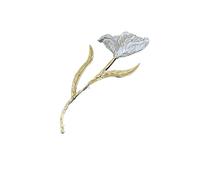 Broche Femme Vetement Broche vintage grande taille en métal, motif fleur et forme de feuille, idéale for les fêtes(Color 2)