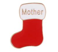 Broche festive en forme de chaussette de Noël pour famille, bijoux élégants, M, Tissu