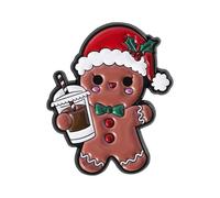 Broche festive Gingersnap Biscuit Chaton Broche Épinglette Décoration de Noël Cadeau pour amis Famille Accessoire de vacances Mignon Broche Biscuit festif, taille unique, comme décrit
