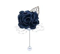 Broche Fleur 2pc Crystal Corsage Wrist Flower Satin Rose Boutonniere Brooches For Bride Bridesmaid Sister Group Wedding Supplies Bouquet Dance