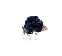 Broche Fleur 2pc Crystal Corsage Wrist Flower Satin Rose Boutonniere Brooches For Bride Bridesmaid Sister Group Wedding Supplies Bouquet Dance