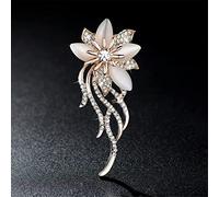 Broche Fleur de Diamant de Cour rétro européenne américaine, Broche Opale de tempérament pour Dames, Version coréenne