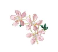 Broche fleur de pêche faite à la main, broche élégante en forme de fleur de pêcher, bijoux de vêtements, structure en alliage pour les occasions formelles ou la vie quotidienne broche florale vintage