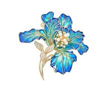 Broche fleur de pivoine vivante avec une finition solide et un charme de perles pour bal de fin d'année, banquet, soirée, fête, pivoine tendance, taille unique, comme décrit
