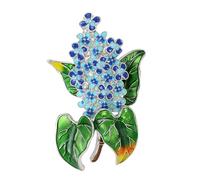Broche fleur d'hortensia avec processus d'huile goutte à goutte pour un aspect dimensionnel et une finition brillante en alliage et broche florale émaillée, taille unique, Comme décrit