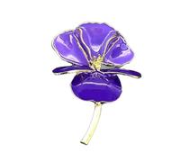 Broche fleur en alliage robuste avec émail vif rétro moderne accessoire de mode vintage style irlandais, taille unique, Comme décrit