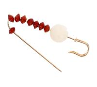 Broche Fleur en Racine de Bodhi Vert Blanc, Bijou Élégant