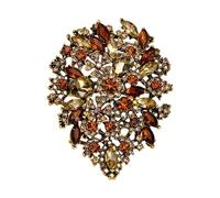 Broche fleur épingle en cristal unique épingle vêtement bijoux structure alliage convient pour l'amitié et les soirées, taille unique, comme décrit