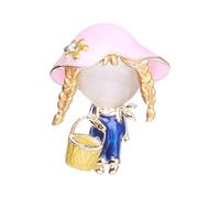 Broche Fleur Mignonne petite fille broche personnalité dessin animé créatif col Cardigan accessoires Grosse Epingle A Nourrice (One Size)