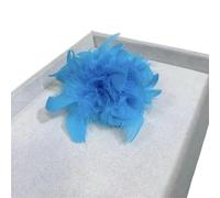 Broche Fleur Plume Retro Large Feather Women's Brooch Chest Flower Pin Dress Hat Decoration Corsage Pour Floral Châle Robe(Blue)