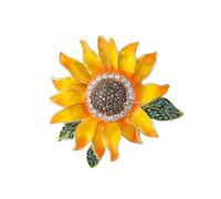 Broche fleur polyvalente en alliage avec surfaces lisses, facile à nettoyer pour plusieurs styles d'appariement de tournesols en alliage