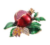 Broche Fleur Rouge Femme en Alliage de Zinc, Style Classique