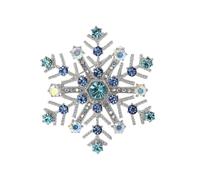 Broche flocon de neige étincelante avec détails en alliage et fermoir sécurisé en strass pour manteau, écharpe, accessoires élégants, accessoire de fête flocon de neige tendance, taille unique, Comme