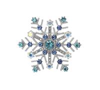 Broche flocon de neige étincelante avec détails en alliage et fermoir sécurisé en strass pour manteau, écharpe, accessoires élégants, épingle à neige légère pour tenue formelle, taille unique, Comme