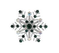 Broche flocon de neige étincelante avec détails en alliage et fermoir sécurisé en strass pour manteau, écharpe, accessoires élégants, épingle à neige légère pour tenue formelle, taille unique, Comme