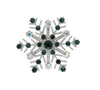 Broche flocon de neige étincelante avec détails en alliage, fermoir sécurisé en strass, broche pour manteau, écharpe, accessoires élégants