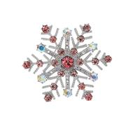 Broche flocon de neige étincelante avec détails en alliage, fermoir sécurisé en strass, broche pour manteau, écharpe, accessoires élégants