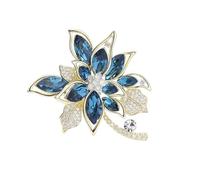 Broche florale artisanale en cristal de qualité supérieure Kirsite - Accessoire sans date pour améliorer votre garde-robe - Bijoux floraux élégants en cristal