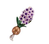 Broche florale de lavande fabriquée à la main, accessoire de manteau pour femme, broche légère pour sacs quotidiens, robes, broche tendance en alliage, taille unique, Comme décrit