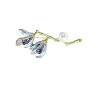 Broche florale délicate de magnolia avec des brillances | Détails de pétales complexes pour costumes, robes, tenues, cadeaux classiques, fêtes de mariage, occasions
