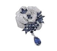 Broche florale détaillée avec matériaux conviviaux - Accessoire de bijoux en forme de rose robuste pour dîners de gala et tenues de bureau - Broche en alliage facile à utiliser, taille unique, Comme