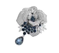 Broche florale détaillée avec matériaux conviviaux - Accessoire de bijoux en forme de rose robuste pour dîners de gala et tenues de bureau - Accessoire de mariage, taille unique, Comme décrit