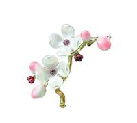 Broche florale en strass style chinois antique faite à la main - Accessoire élégant pour manteau, écharpe, sac - Broche traditionnelle et moderne pour femme, taille unique, Comme décrit