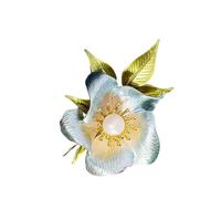 Broche Florale Peinte À La Main Élégante Conception De Sécurité Sécurité-bombe Décoration Vêtements Pour Rassemblements Formels Usure Quotidienne Épingle Texture Pétale Détaillée