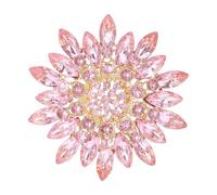 Broche florale pour femme, accessoire de bijoux en alliage, fermeture arrière pour robes, manteaux, sacs, décoration, broche florale multicolore bijoux, taille unique, Comme décrit