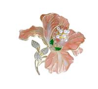 Broche florale traditionnelle en alliage pour manteau, costume, robe, badge avec perles améliorées pour un usage quotidien, broche tendance pour tenues décontractées, taille unique, Comme décrit