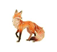 Broche Foxy peinte en alliage léger, épingle de dessin animé émaillée, élégante, à la mode, polyvalente pour divers vêtements, Corsage