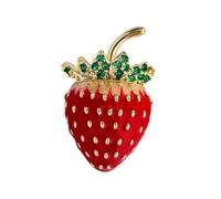 Broche fraise avec fermeture antidérapante pour vêtements, accessoire polyvalent et élégant pour femme, cadeau pour femme, accessoire d'épingle