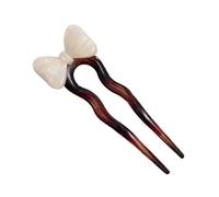 Broche française pour cheveux, pince à cheveux torsadée française - Baguettes à cheveux pour femmes | Épinglettes en U style rétro français pour, jolies coiffes pour femmes avec nœud papillon