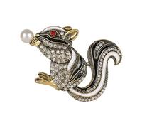 Broche girafe colorée - Badge rétro en forme d'animal avec motif mosaïque en émail et accents de perles, bijoux tendance en alliage pour femmes et hommes, broche décorative pour écharpes, taille
