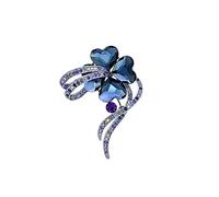Broche GLigeT Bleu, Broche en cristal incrustée, Accessoire élégant pour femme, Cadeau parfait pour toutes les occasions