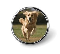 Broche Golden Retriever en pleine course, épingle de sécurité élégante en alliage de qualité supérieure, insigne vestimentaire inaltérable, ornement raffiné sans bavure, accessoire de mode et cadeau i