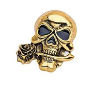 Broche gothique en forme de tête de mort pour homme - Bijou tendance en métal pour améliorer les tenues formelles et décontractées - Broche gothique en alliage de métal, taille unique, Comme décrit
