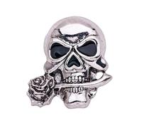Broche gothique en forme de tête de mort pour homme - Bijoux tendance en métal pour améliorer les tenues formelles et décontractées - Broche élégante en forme de crâne pour costumes, taille unique