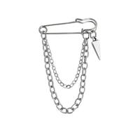 Broche gothique punk en métal étoile croix chaîne broche femme fête gland chaîne broche vintage pull châle épingles, As show, Acier allié