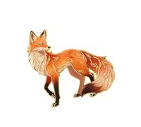 Broche goutte à goutte d ' huile Foxy peinte de dessin animé, Badge de mode en alliage léger, pour les amoureux des animaux, accessoires épingle à revers