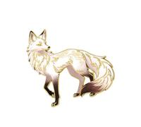 Broche goutte à goutte d ' huile Foxy peinte de dessin animé, Badge de mode en alliage léger, pour les amoureux des animaux, accessoires épingle à revers