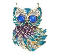 Broche goutte à goutte élégante et raffinée Design unisexe avec finition métallique Convient pour un quotidien élégant Petit bijou hibou, taille unique, comme décrit
